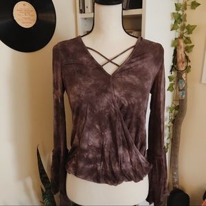 american eagle soft tie dye longsleeve | xsmall